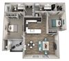 2 bedroom 2 bath Baldwin Floor Plan 2 bedroom 2 bath Baldwin Floor Plan at Hearth Apartment Homes, Vancouver, Washington